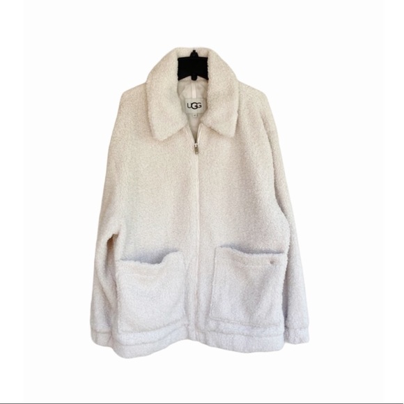 UGG FAUX FUR WINTER SHERPA OVERSIZED JACKET - Picture 6 of 12